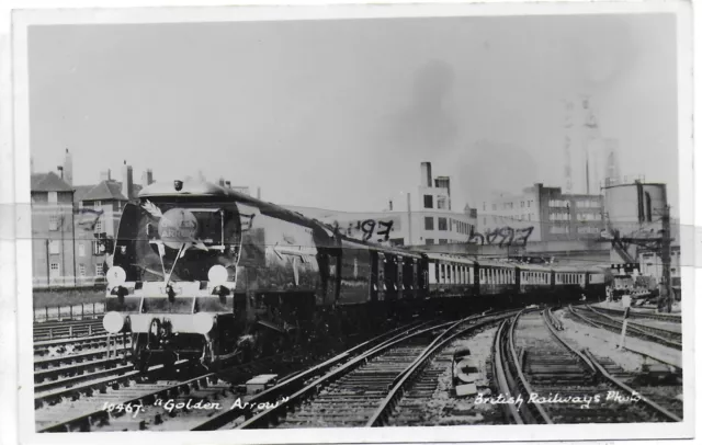 Vintage Railway Postcard,Train,The Golden Arrow,Steam Locomotive,Rp