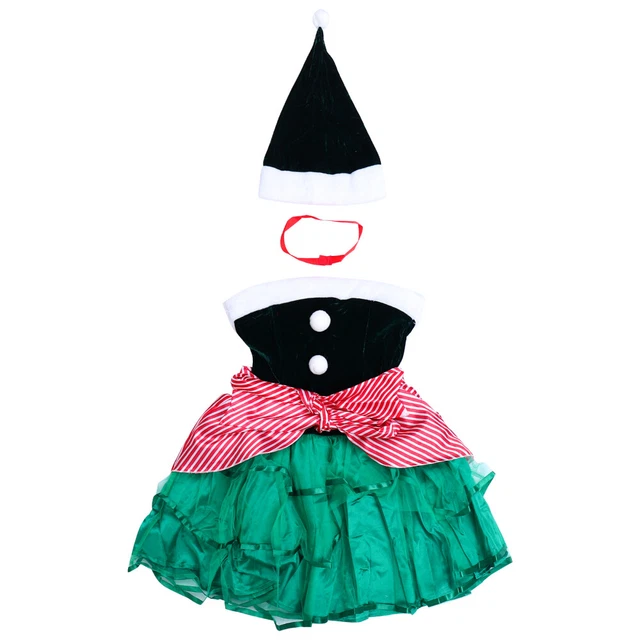 Abito natalizio costume elfo di Natale donna. Klaus uniforme abbigliamento