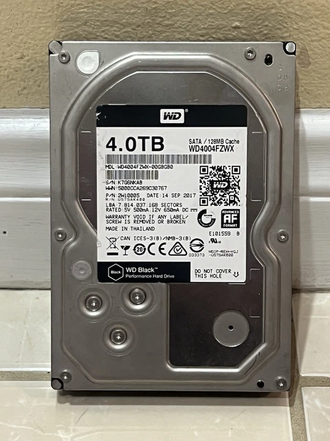 WESTERN DIGITAL WD4004FZWX 4TB SATA III 3.5in Internal Hard