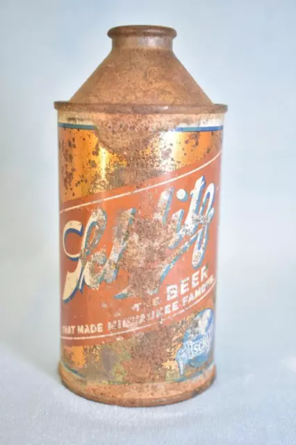 Vintage Schlitz cone top beer can (EMPTY)