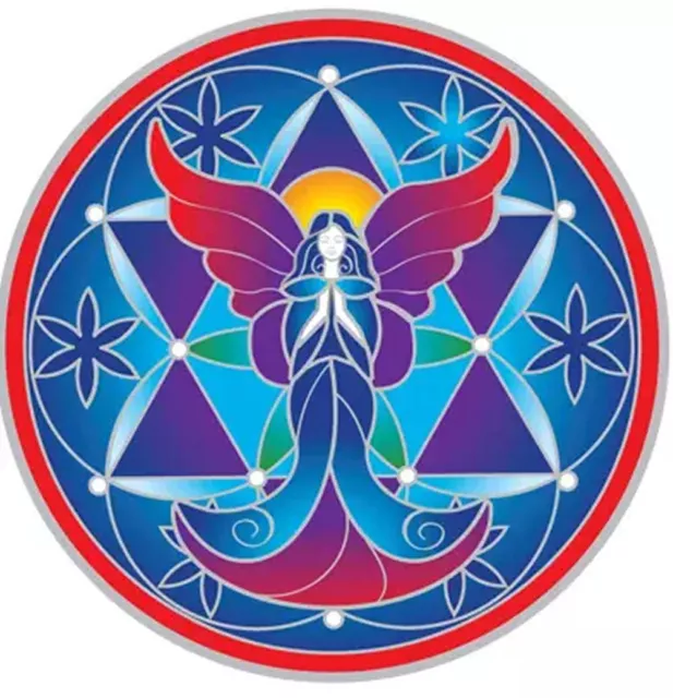 Guiding Angel Sunseal Window Sticker Decal Stained Glass Car Bumper Door Art