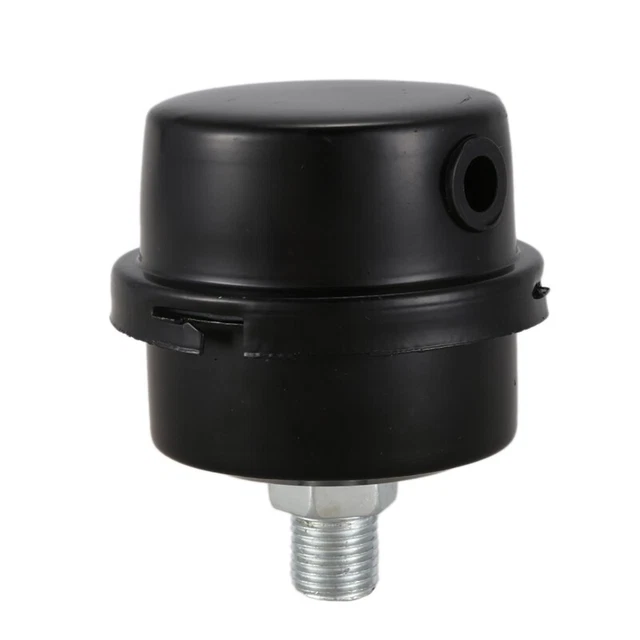 Air compressor intake filter soundproof muffler 1/4 BSP 13 mm thread black T9S7