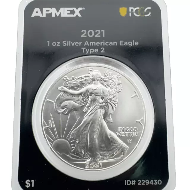 2021 American Silver Eagle Type 2 - APMEX & PCGS FirstStrike Eligible