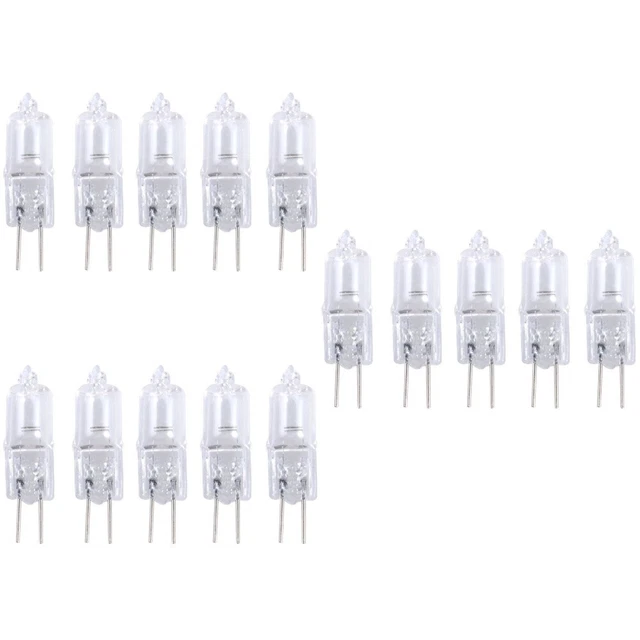 15 pz lampadine alogene 50 W 12 V 2900K G4 base cristallo bipin per armadio