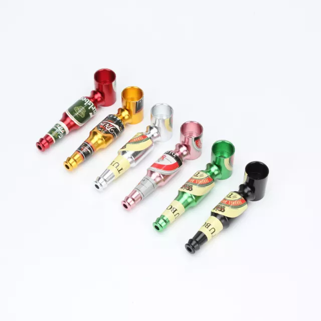 3.26 Inch Metal Hidden Secret Beer Bottle Shape Smoking Tobacco Mini Pocket Pipe 2