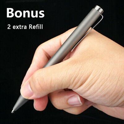 Titanium Alloy Bolt Action Pocket Pen Tactical Pen Signature Pen W/2pc G2 Refill