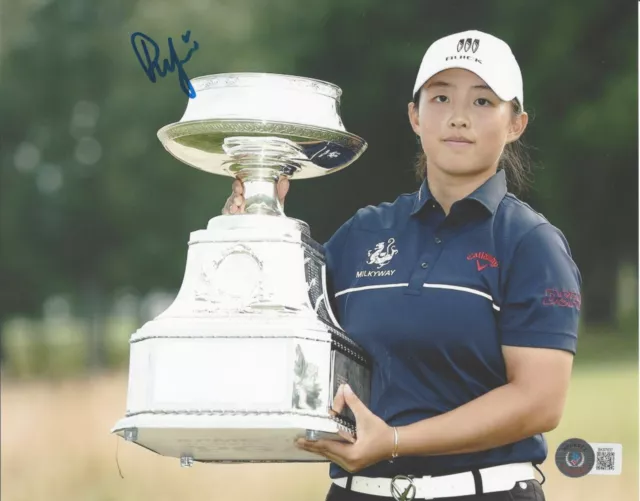 LPGA GOLFER RUONING YIN SIGNED 8x10 PHOTO 3 COA WOMENS GOLF AUTOGRAPH 2023 CHINA