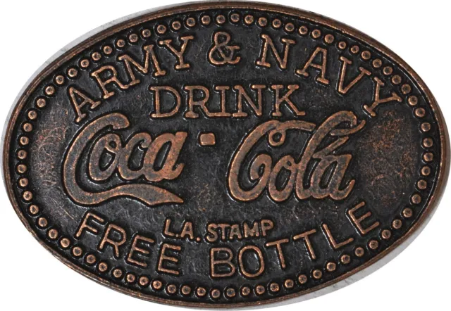 LA Stamp Coca Cola Army & Navy Free Bottle Token K15948