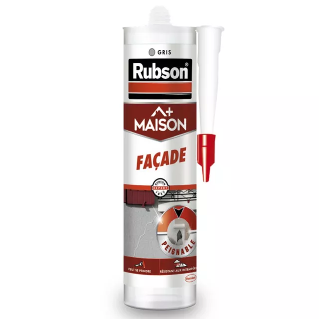 Kit facciate & kit fughe sigillante resistente alle intemperie, grigio, 6x280 ml silicone 2