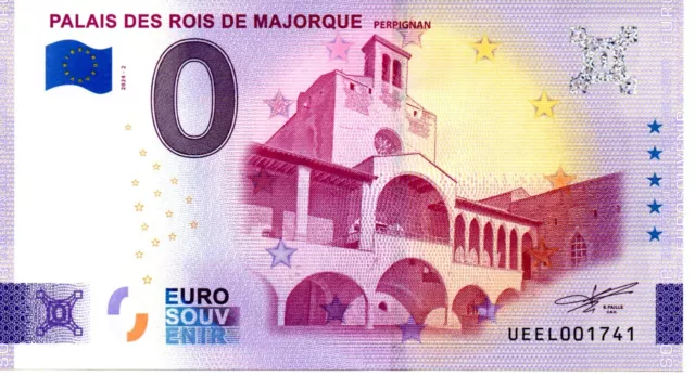 Billet  Touriste Euro Souvenir 0 Euro Perpignan Palais Des Rois De Majorque 2024