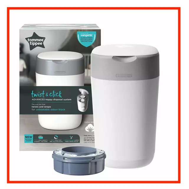 Tommee Tippee Sangenic Nappy Twist & Click Bin Disposal System Refill Cassette