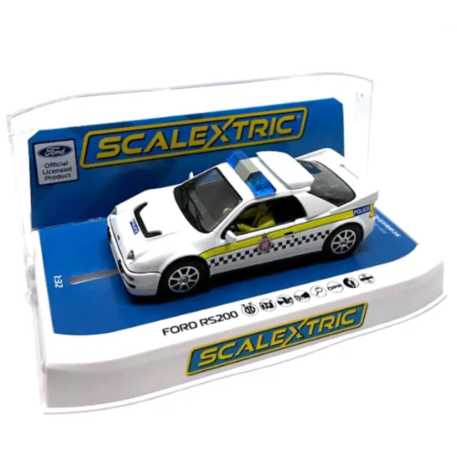 NEW Scalextric C4341 Ford RS200 Police Edition 1/32 Slot Car FREE US SHIP