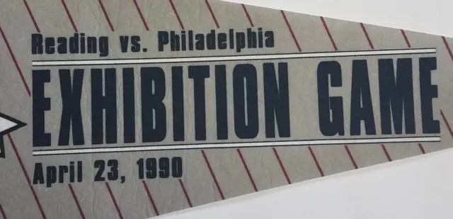 Vintage 1990 Reading Vs.Philadelphia Phillies Fiera Gioco Gagliardetto 73.7cm