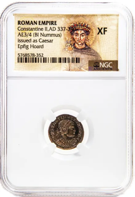 NGC XF Roman AE3/4 of Constantine II AD 316-340 NGC EXTREMELY FINE EPFIG HOARD