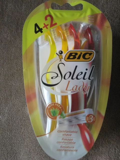 BIC Soleil Lady Dreifachklinge Einweg-Rasierer 6 Stück   Neu- Anschauen !!!