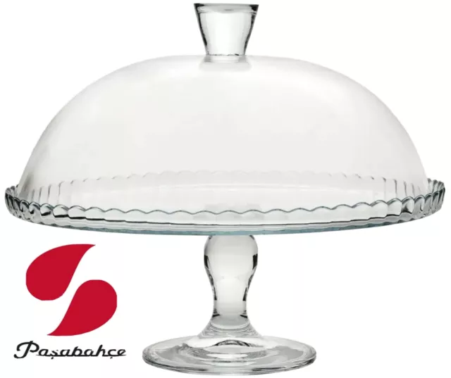 Patisserie Pasabahce Aus Hartglas Tortenplatte  Mit Haube 32 Cm