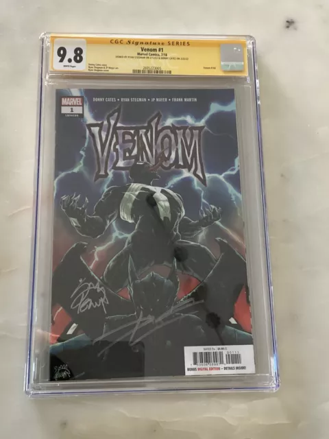 Venom #1 (LGY #166) CGC 9.8 Double Signed Donny Cates Ryan Stegman🔥