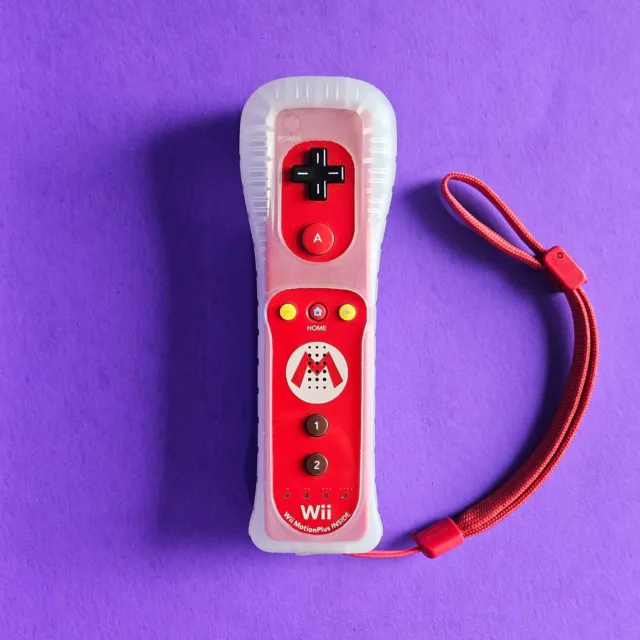 Official Wii Remote MARIO Red Nintendo Motion Plus Inside 👾 Wi U OEM Controller