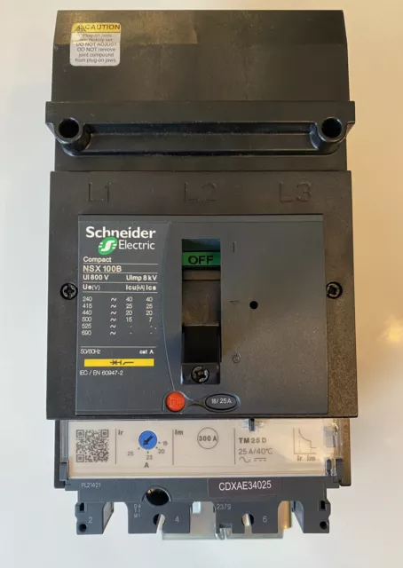 Schneider Electric Compact Nsx100B Circuit Breaker
