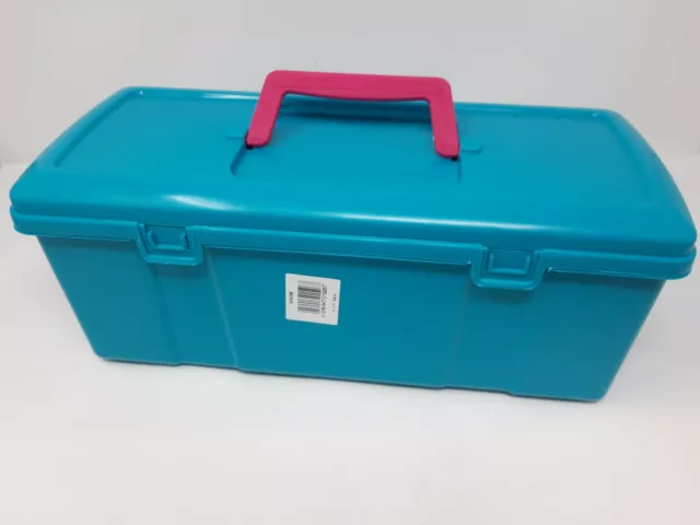 5L Utility Box Storage Hobby Art & Craft Organiser Make Up Tool Box Blue