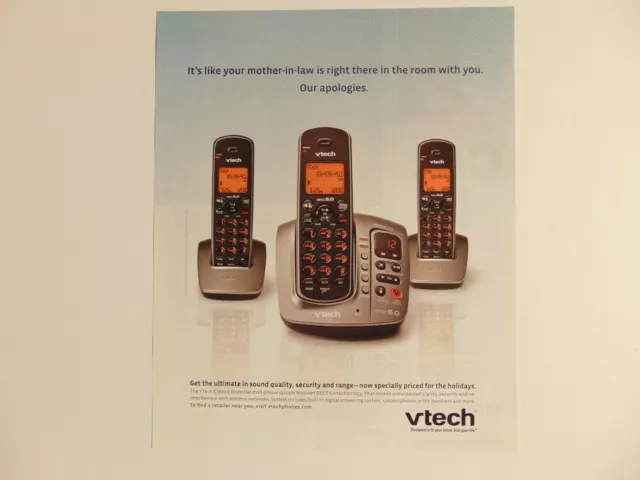 2008 VTECH TELEPHONE SYSTEM vintage art print ad