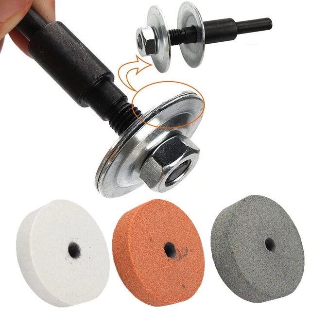 3 Grinding Stone Polishing Wheel 10 Mm Bore For Bench Grinder Metal Working
