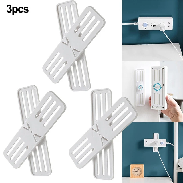 Support De Gestion De Câbles Sous Bureau - Avec Fentes Et Crochets, Blanc - 7
