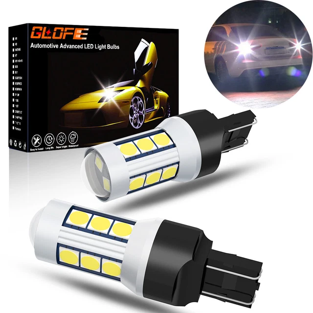 1Pair 7443 7440 3030 LED White Reverse Light Daytime Running Lamps Backup Bulbs