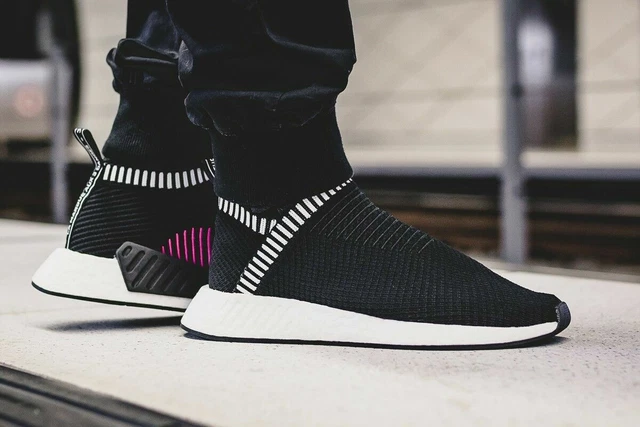 Adidas Originals NMD_CS2 PK scarpe da ginnastica da uomo nere rosa shock BA7188 TAGLIA 11 12 13