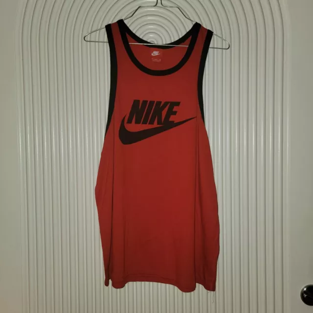NIKE ORIGINAL ACE Logo RARE RED LABEL Red Black Tank Top Size XL Mens 49.99 PicClick