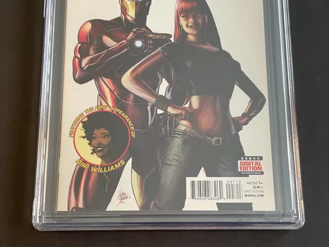 INVINCIBLE IRON MAN #7 (Marvel 2016) CGC 9.6, 3rd print, 1st cameo Riri Williams 3