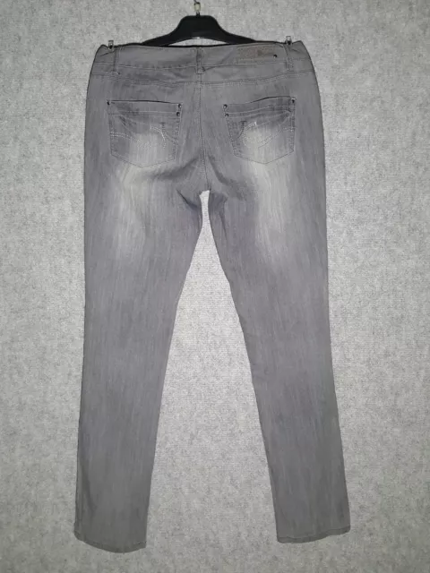 Jeans Pantaloni Donna Grigio Cache Cache Taglia 42 (veste tg. 44-46) 2