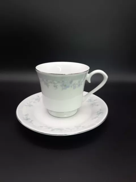 Eloquence Fine Porcelain China Teacups and Saucers Set of Four Replacements