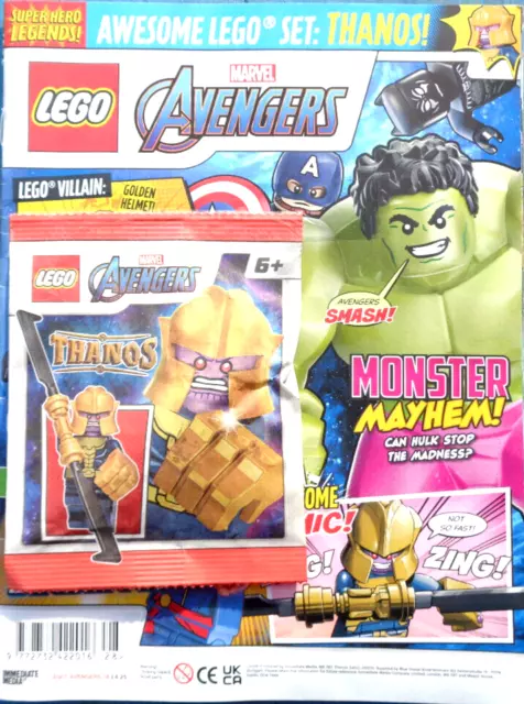 Lego Marvel Avengers Magazine #14 ~ New With Thanos Minifigure!