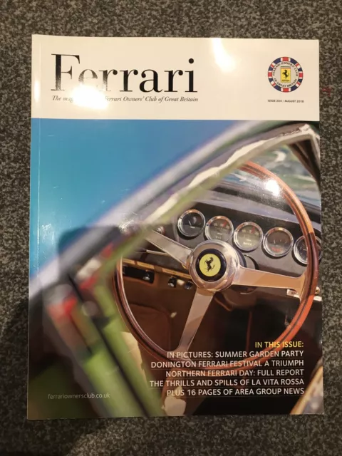 Ferrari Owners Club Magazine August 2018 Issue 204