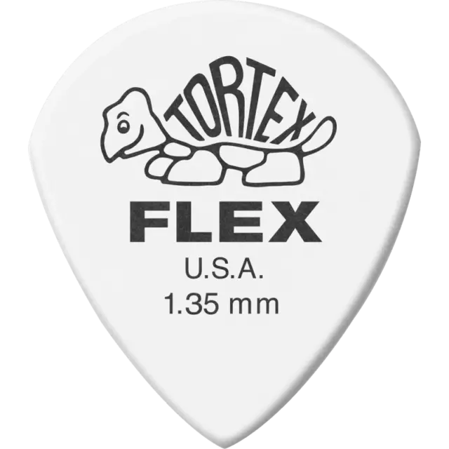 Dunlop 468P135 - Médiators Tortex Flex Jazz III, Player's Pack de 12, white, 1.