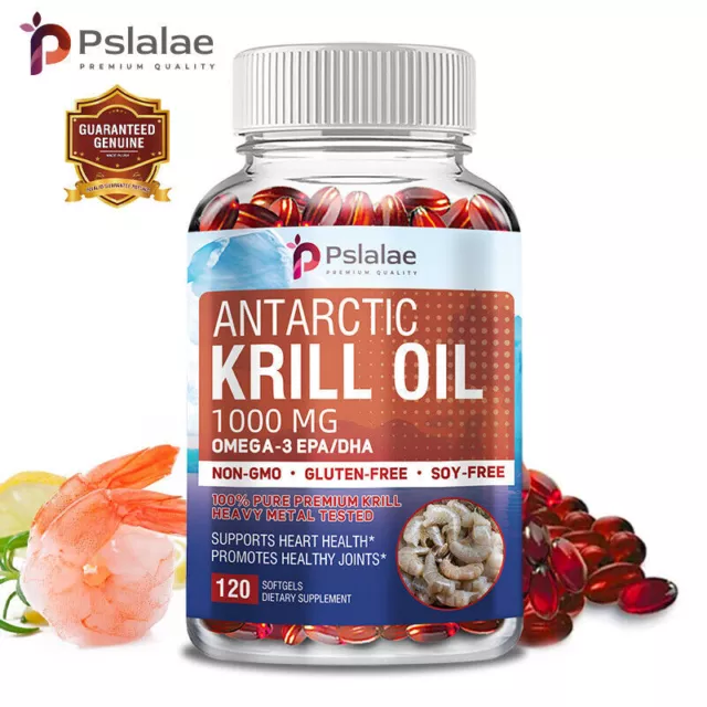 Olio Di Krill Antartico 1000mg - Omega-3 EPA, DHA, Astaxantina E Fosfolipidi