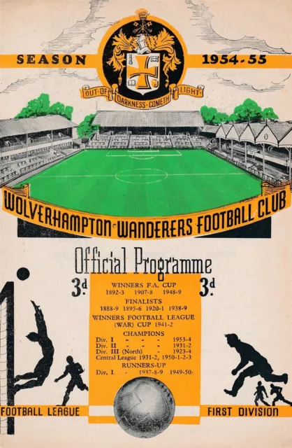 FA CHARITY SHIELD PROGRAMME 1954 Wolves v West Brom