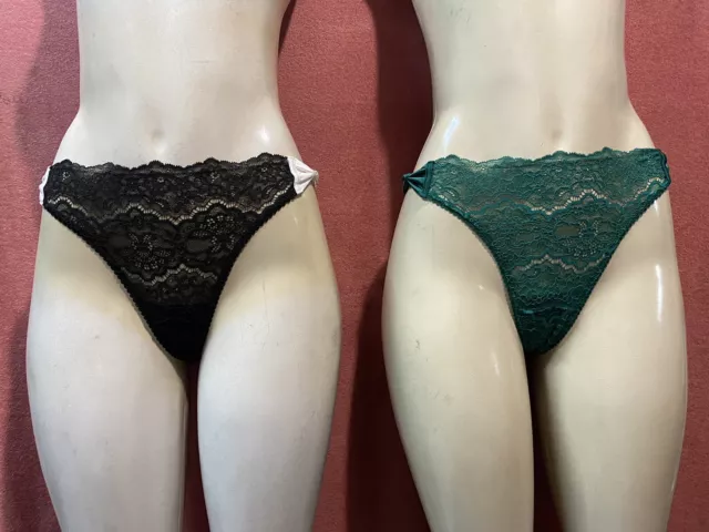VICTORIA'S SECRET THONG underwear women Size XSmall (pack of 2