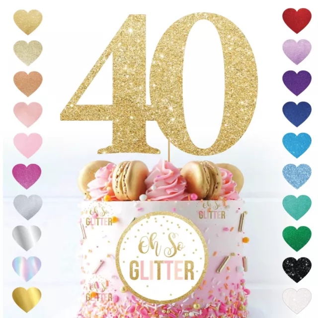 40, Number 40 Retro style cake topper, Forty, Personalised topper, custom