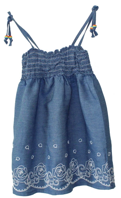 Vestito Abito Prendisole Bambina  Estate Ricamo Taglia 4 Anni