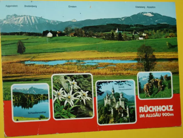 AK RÜCKHOLZ im Allgäu gelaufen von Kaufbeuren nach Bielefeld am 10.8.1982 (5621)