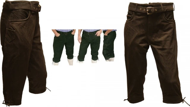 NEUE Kniebundlederhose Lederhose Outdoorhose Hose dunkel braun