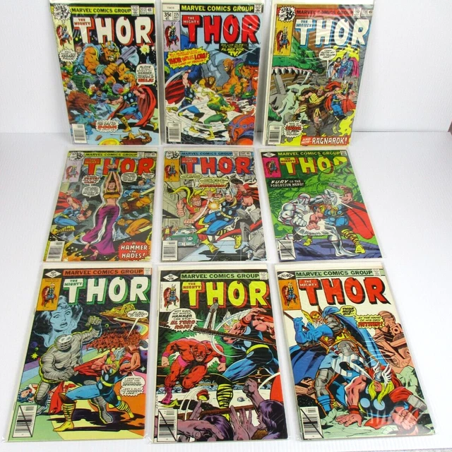 The Mighty Thor Marvel Comics Lot of 10 # 275-292  1978 Very Good Condition