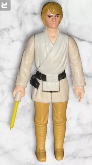 Vintage Kenner Star Wars 1977 Farmboy Luke Skywalker Orange Brown Hair Complete
