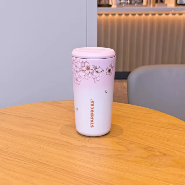 NEW 2024 CHINA Starbucks Spring Sakura Pink 16oz Lid SS Desk
