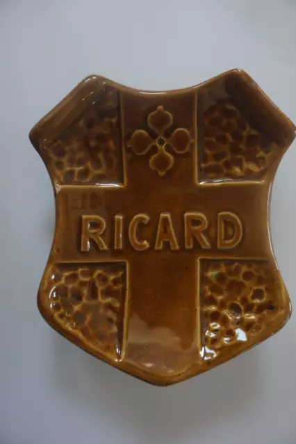 Ancien Cendrier RICARD marron  15 cm