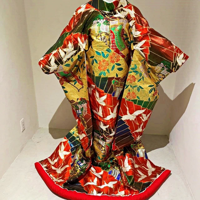Japanese Kimono Uchikake Wedding Pure Silk  japan 837