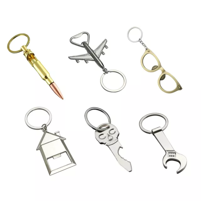 2PCS Bottle Opener Keychain Small Manual Metal Beverage Bottle Opener apposite