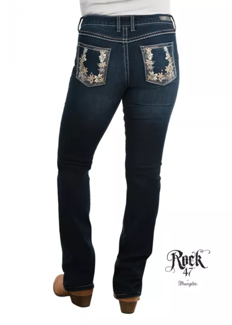Wrangler Rock 47 Charlotte Ladies Jeans 34 Leg